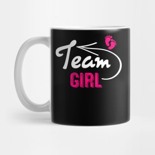 Funny Gender Reveal Team Girl Pink Pregnancy Announcement Mug